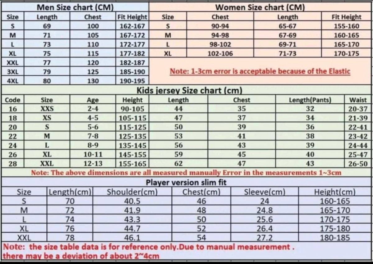 How to Use Our Size Chart to Order the Perfect Fit.